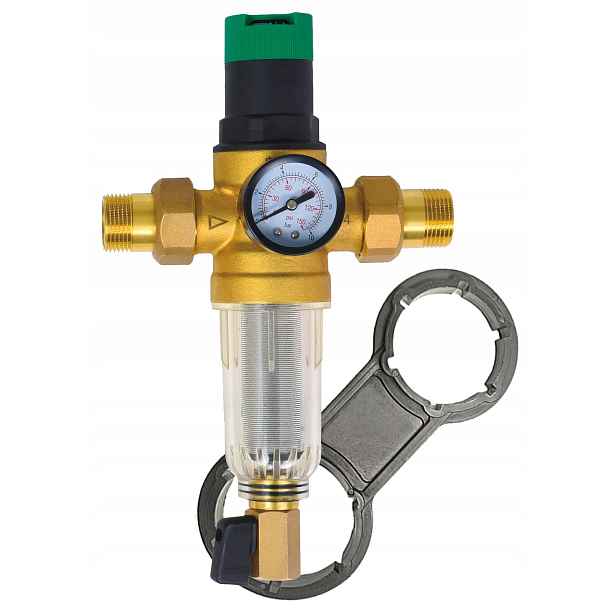 X-home Reduktor Tlaku Vody 3/4" Samočistící Filtr Nerezová Ocel