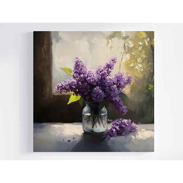 Obraz Na Plátně Obraz Na Plátně Květy Fialová Bez Lilaku Kytice Dekorace 50x50