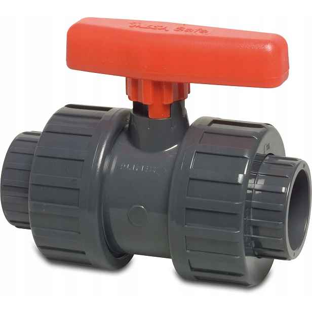Profec Kulový kohout Pvc-u 63 mm Kw 16bar DN50 šedý typ Safe 600