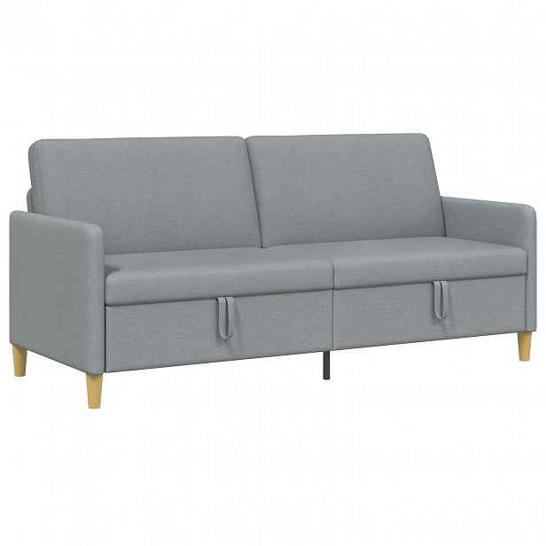 vidaXL Sofa s úložným prostorem Světle šedá 192 x 78 x 87 cm Polyester