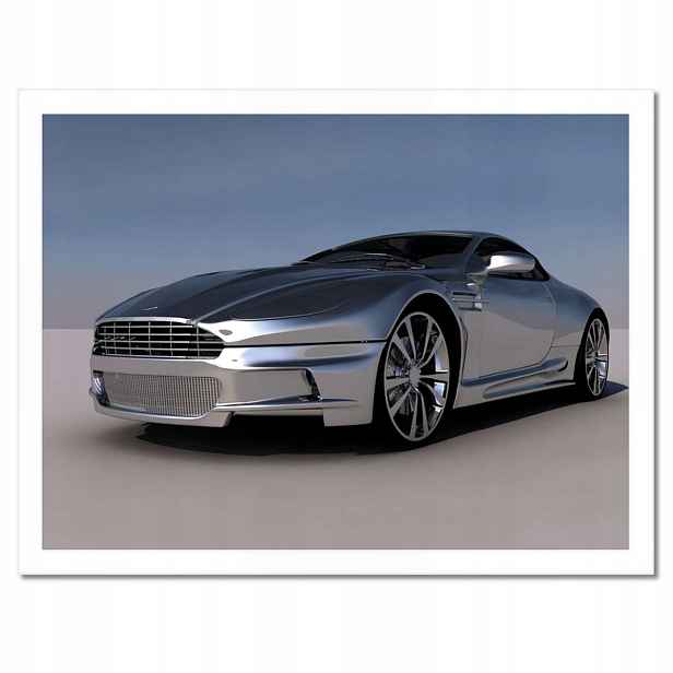 Plakáty v rámu 40x30 Stříbrný Aston Martin