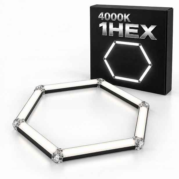Stropní Svítidlo jednoduchý černý HEX1 92x79 Cm 42W 4000K auto detailing