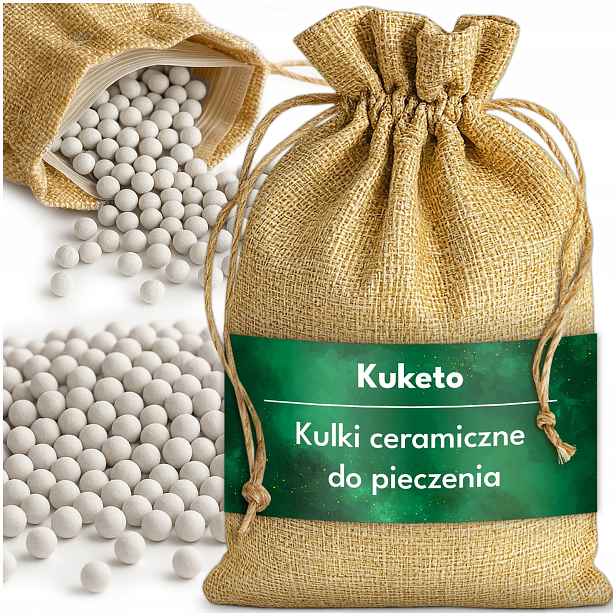 TEMU Formy - Keramické kuličky pro pečení, víceúčelové, pro rovnoměrný růst těsta, pekařské doplňky, lněné sáčky.