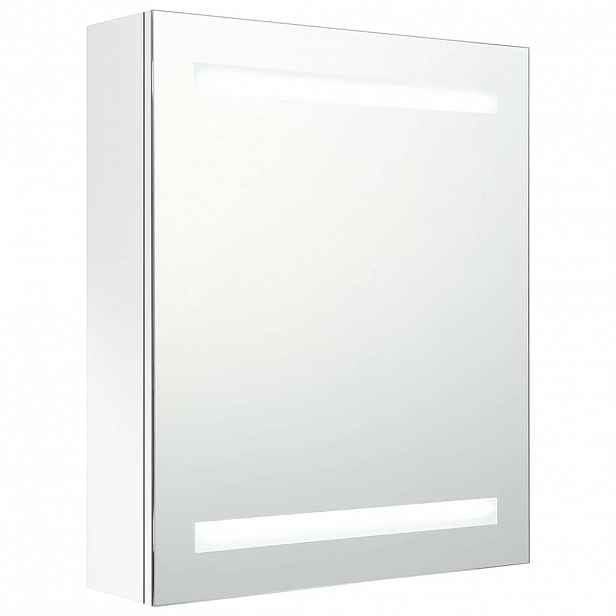 vidaXL LED koupelnová skříňka se zrcadlem zářivě bílá 50 x 14 x 60 cm
