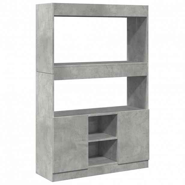 vidaXL Skříň highboard betonově šedá 92 x 33 x 140 cm kompozitní dřevo