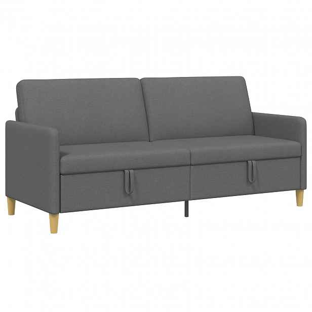 vidaXL Sofa s úložným prostorem Tmavě šedá 192 x 78 x 87 cm Polyester
