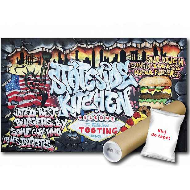 Vinylová fototapeta Graffiti umění street art rychlé občerstvení 312x219
