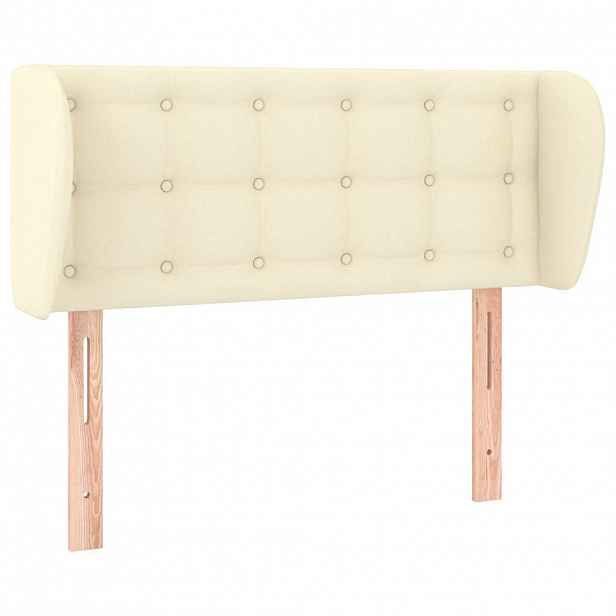 vidaXL Čelo postele typu ušák krémové 103x23x78/88 cm umělá kůže