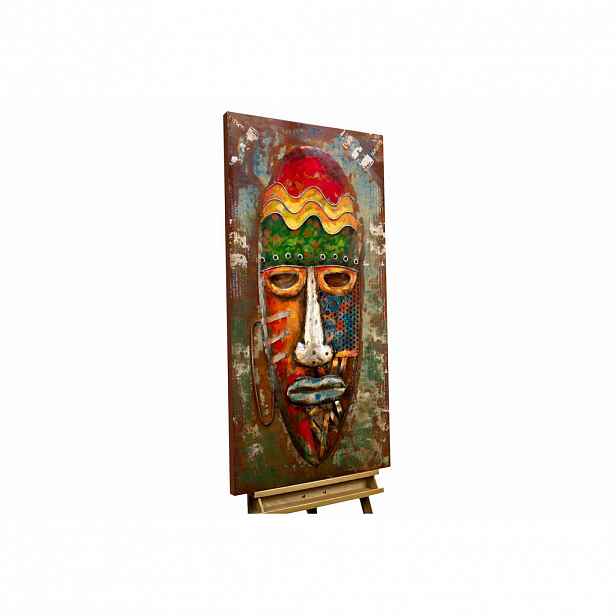 KUNSTLOFT KOVOVÝ OBRAZ BAREVNÁ MAŠKARÁDA, 120/60 CM