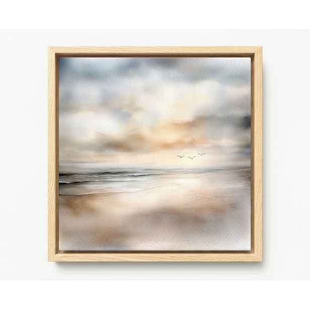 Obraz Rám Americký Box Krajina Voda Moře Oceán Pláž Mewy Vlny 60x60