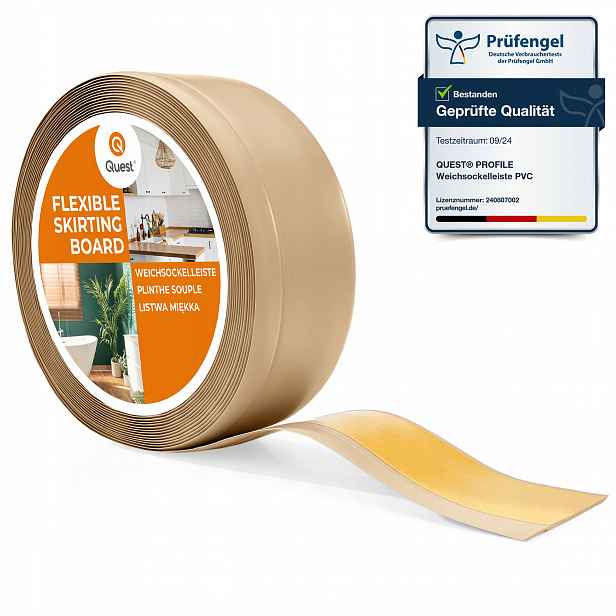 Podlahová lišta samolepicí Pvc 70x20mm, písková-kašmír, 20m