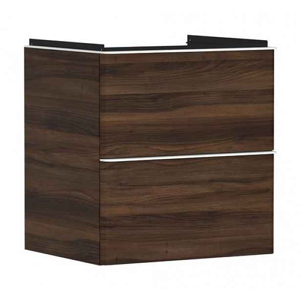 Skříňka pod umyvadlo bez umyvadla Hansgrohe Xelu Q 58x62,5x47,5 cm tmavý ořech 54026700