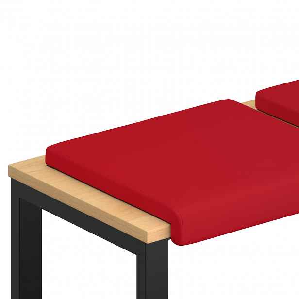 vidaXL Polštář na lavici 2 ks Umělá kůže Červená Hloubka 35 cm
