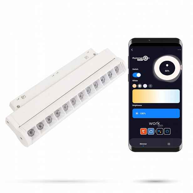 Bílý Led WiFi reflektor Zigbee nastavitelný 12W Smart Track 48VDC 3000-6000K