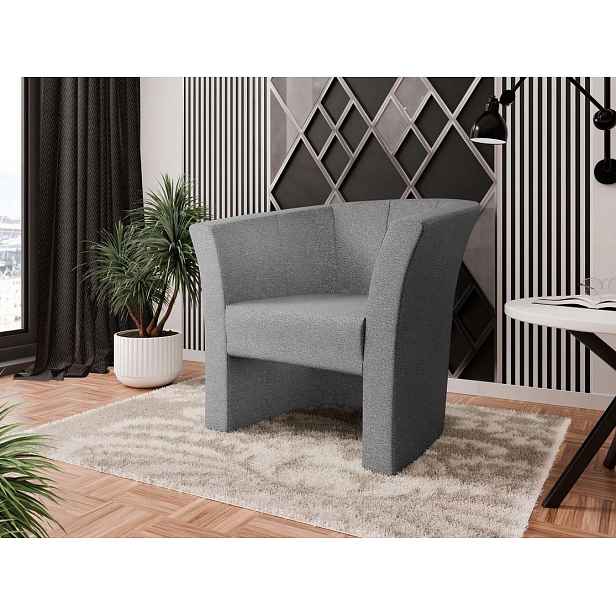 Designové křeslo ABILON - světlé šedé 2