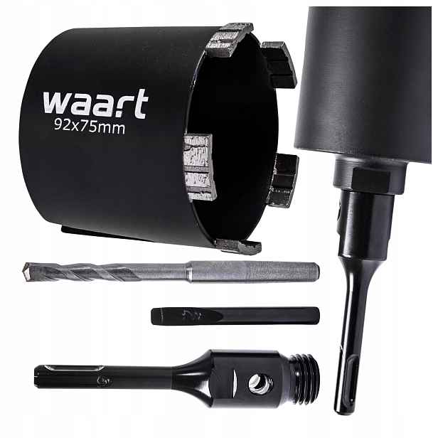 Set Korunkový Vrták 92x75 mm M22 adaptér