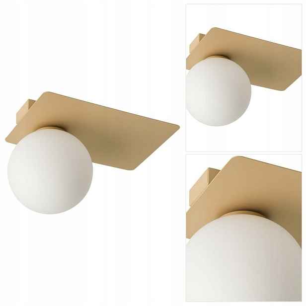 Stropní svítidlo Argon zlatá v obývacím pokoji, elegantní forma Sigma Lighting