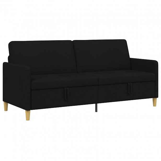 vidaXL Sofa s úložným prostorem Černá 192 x 78 x 87 cm Polyester