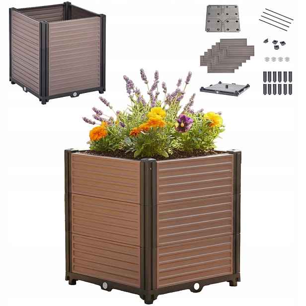 Zeleninový Záhon Zahradní pěstební truhla Box Plus S 41x41x45 cm Balkon Zelenina
