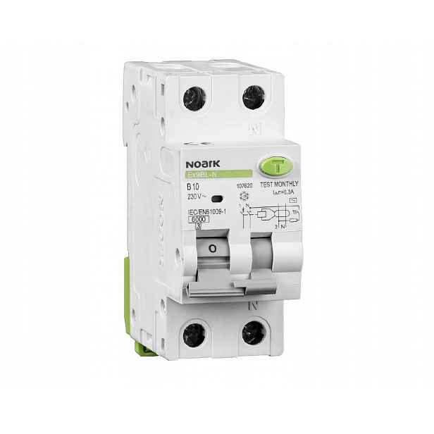 Diferenciální a nadproudový spínač Ex9BL-N 1P+N B10 30mA 2P Ac 107620 Noark