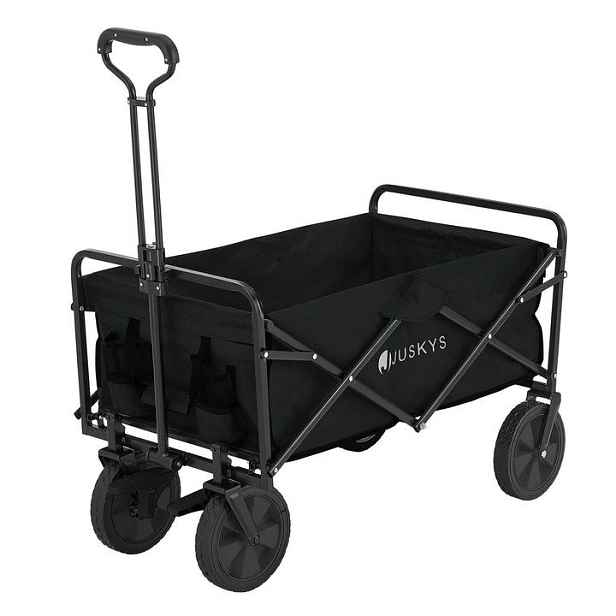 Juskys skládací přepravní vozík 92 x 53 x 102 cm nosnost 100 kg černý JS107404
