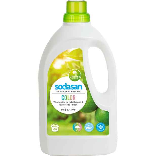 Prostředek prací tekutý COLOR Limetka 1,5 l SODASAN