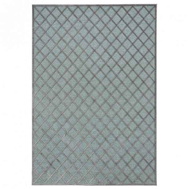 Šedo-modrý koberec Mint Rugs Shine Karro, 200 x 300 cm