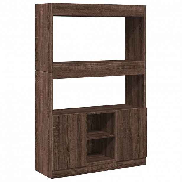 vidaXL Skříň highboard hnědý dub 92 x 33 x 140 cm kompozitní dřevo