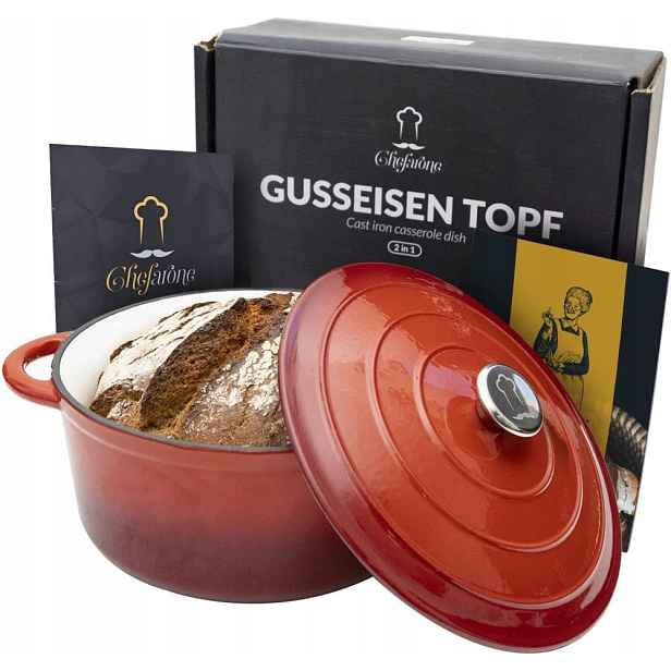 Hrnec Chefarone Litinový Smalt Na Pečení 26 CM 4,7 L