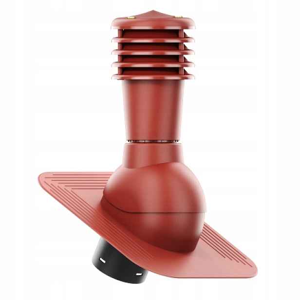 Větrací komín Smartline pod asfaltový šindel/pape fi 125 mm, nezateplený, červený
