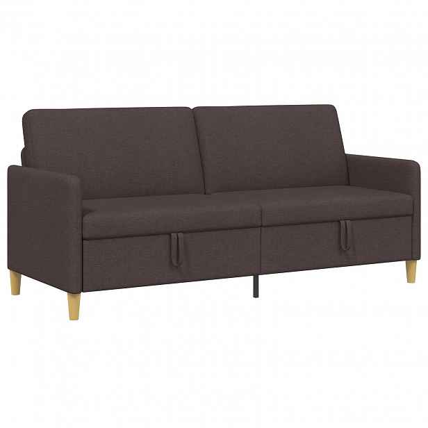 vidaXL Sofa s úložným prostorem Tmavě hnědá 192 x 78 x 87 cm Polyester