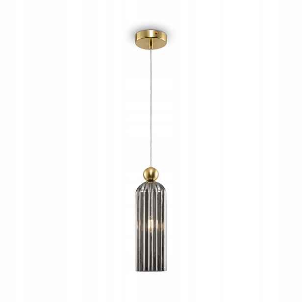 Závěsná lampa zlatá skleněná E14 1x40W nastavitelná Maytoni