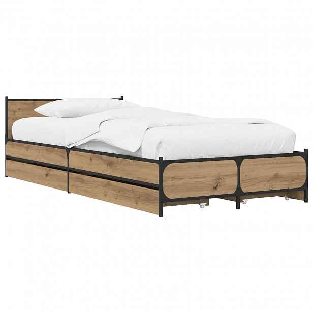 vidaXL Rám postele s čelem Dub artisan 80 x 200 cm Kompozitní dřevo