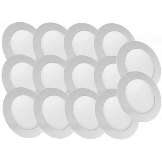 14x Lampa Zápustné svítidlo Panel Svítidlo Slim Led 6W Barva Studená 6500K