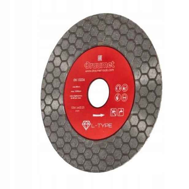 Kotouč diamantový pro řezání a broušení L-type 125 x 1,6 mm, Draumet Premiu
