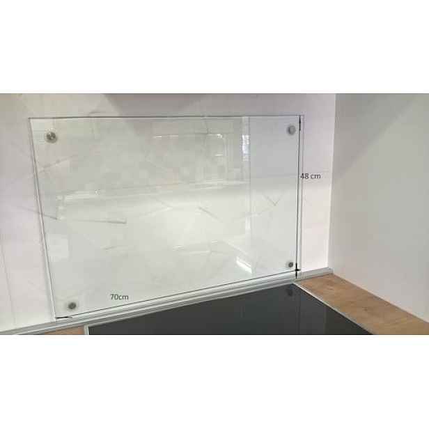 Sklo za varnou desku Nobilia 70x48 cm s úchyty SKLO70