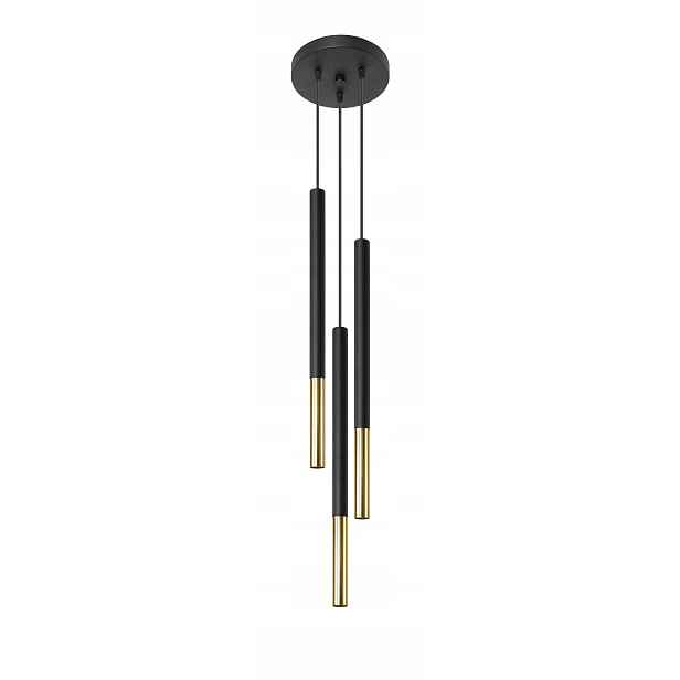 Sollux Lighting Závěsná lampa Mozaica 3P černá/zlatá, 3xG9 12W IP20