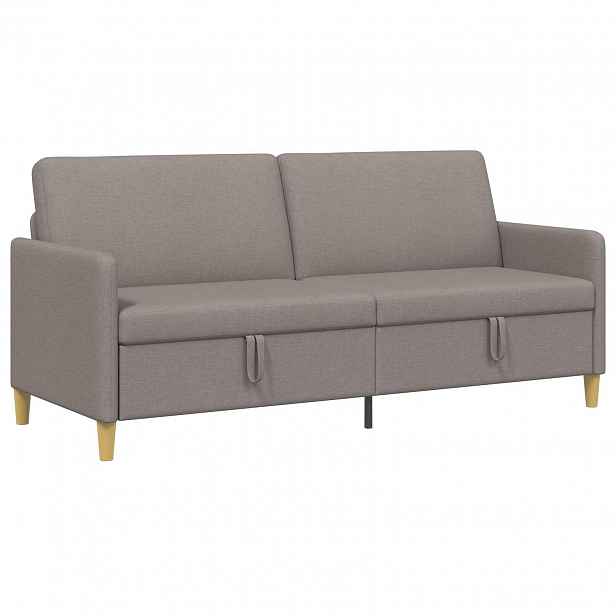 vidaXL Sofa s úložným prostorem Taupe 192 x 78 x 87 cm Polyester