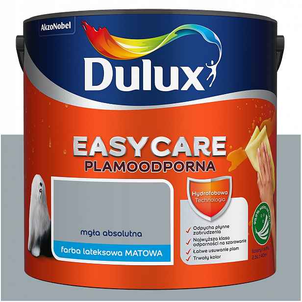 Barva na stěny stropů odolná proti skvrnám Dulux Easycare Absolutní mlha 2,5L