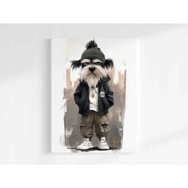Obraz Na Plátně Canvas Pes Hip-hop Street Urban Gangster 60x80