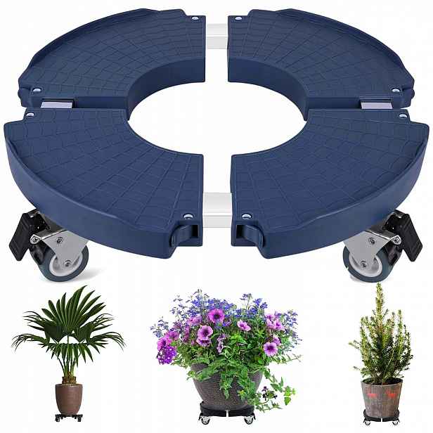 Podstavec Pod Květináče Na Kolečkách 40-54 CM, Nastavitelný, 150 Kg, Všestranný