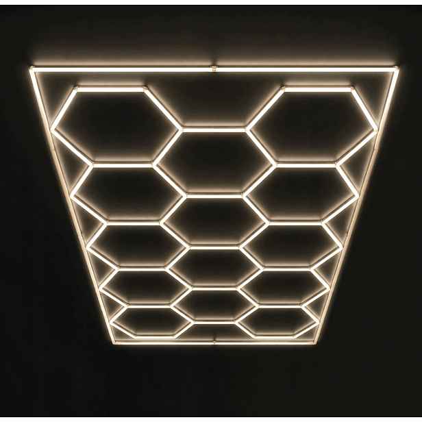Stropní Svítidlo Led HEX14 bílé 4000K 399W silné světlo 229x394cm