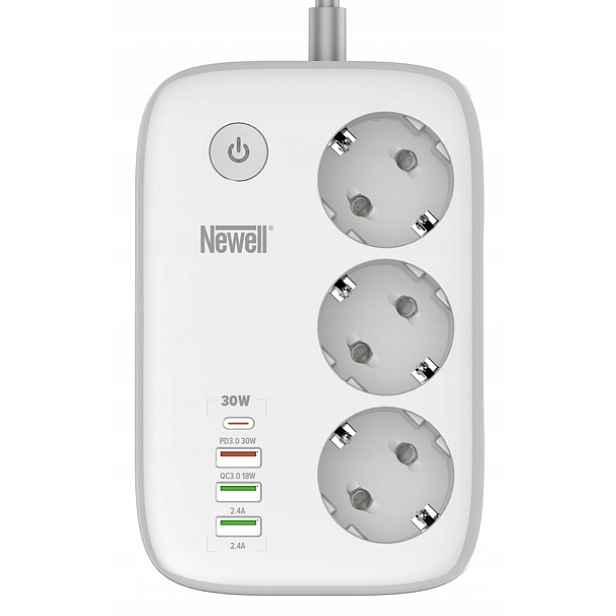 Zásuvková Lišta Prodlužovací Kabel Smart Newell Power Office WiFi Pd 30W 4 Usb