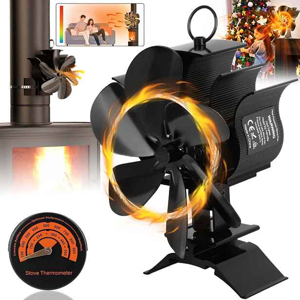 Krbový Ventilátor, Termoelektrický Ventilátor Napájený Teplem Do Krbu