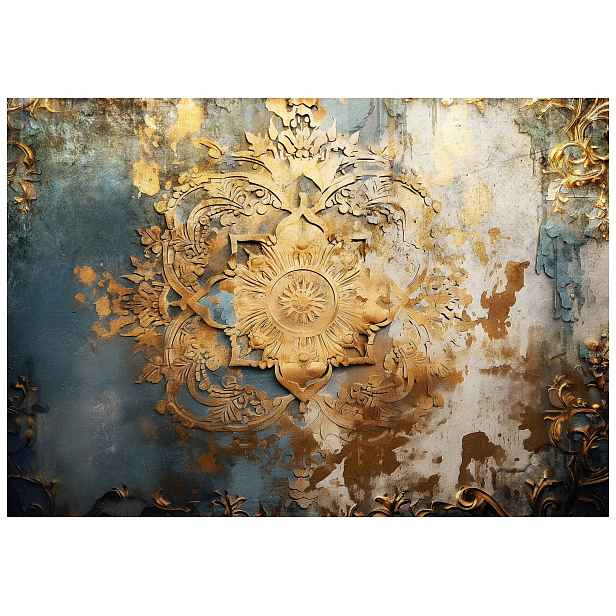 Fototapeta Zlatá elegance Retro Ornament Art déco Textura 520x318 lepidlo