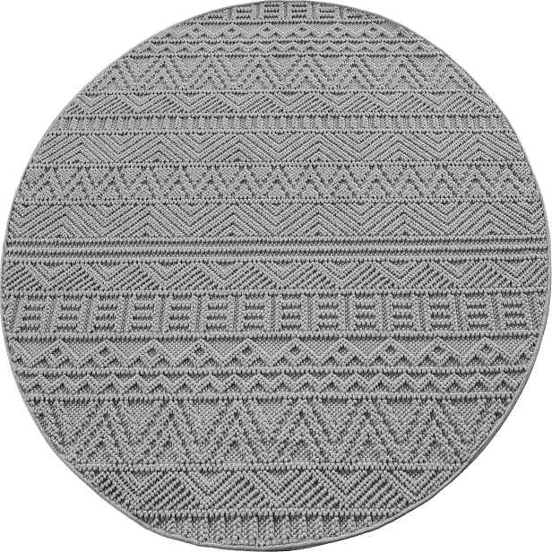Kusový koberec Helix 2202 silver kruh, 80x80, šedá, chodba / předsíň, Ayyildiz