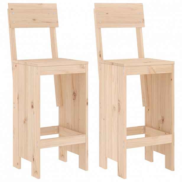 vidaXL Barové stoličky 2 ks 40 x 48,5 x 115,5 cm masivní borové dřevo
