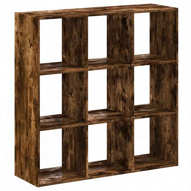 vidaXL Knihovna kouřový dub 102 x 32 x 102 cm kompozitní dřevo