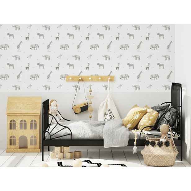 Yokodesign Tapeta Zvířátka ze ZOO - bílá Délka: 300 cm