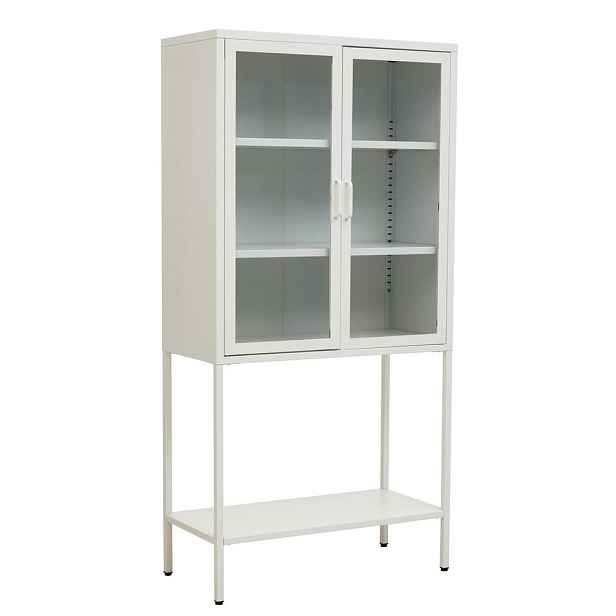 Bílá ocelová vitrína 75x150x35 cm Acier – Premier Housewares